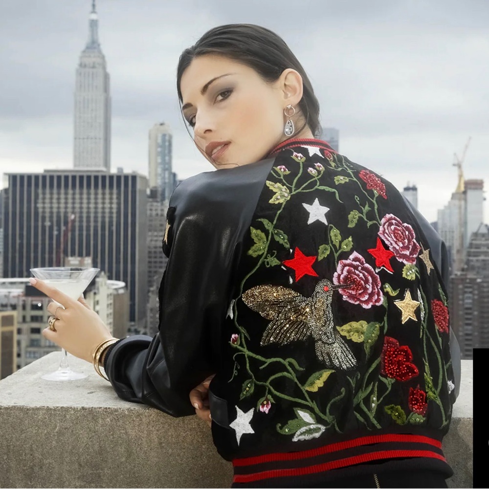 AYSHA New York Bird Bomber - Made in NY, boutique women’s medium